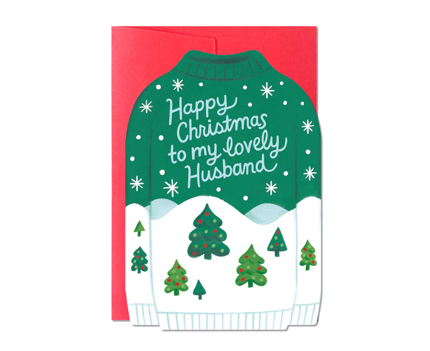 Lovely Husband Christmas Jumper Christmas card