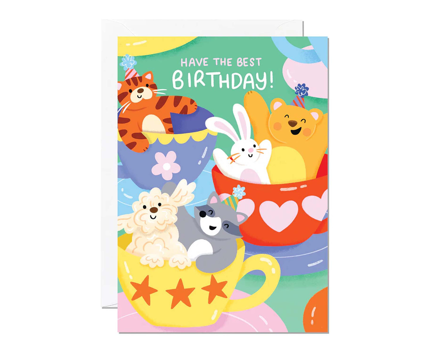 Kids Teacups Birthday Card