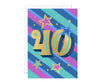 Gold Foiled 40th Birthday Card