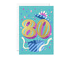 Gold Foiled 80th Birthday Card