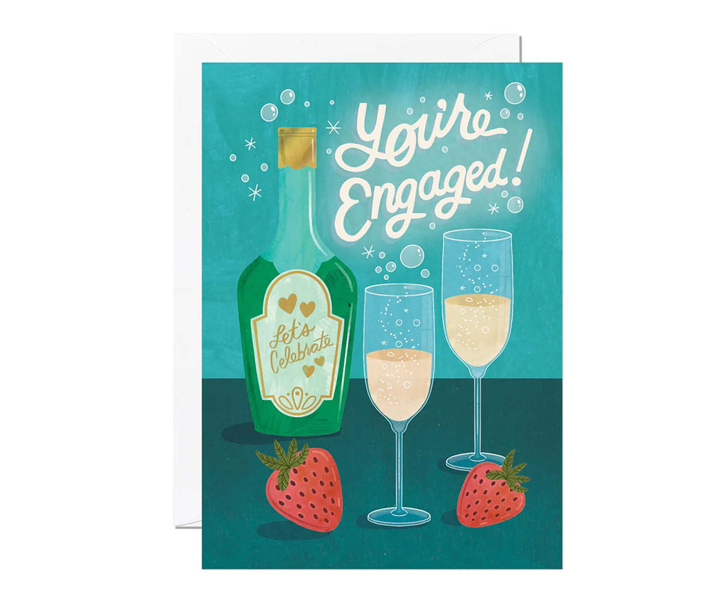 You're Engaged Champagne Engagement Card