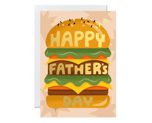 Burger Gold Foiled Father's Day Card