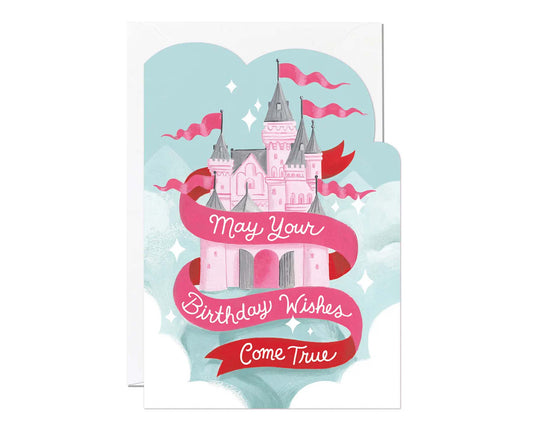 Birthday Wishes Fairy Castle Cutout Birthday Card