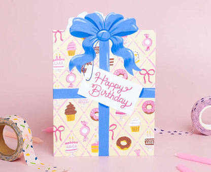 Birthday Present Cutout Birthday Card