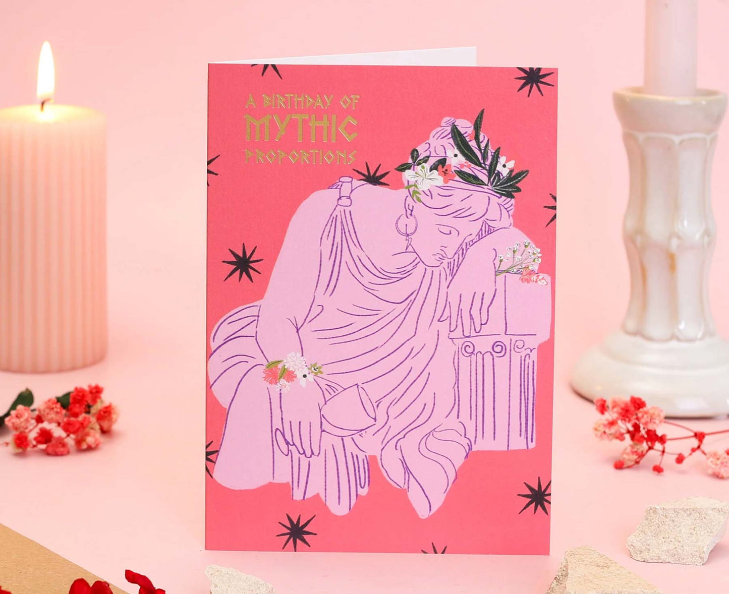 Mythic Proportions Greek Goddess Gold Foiled Birthday Card