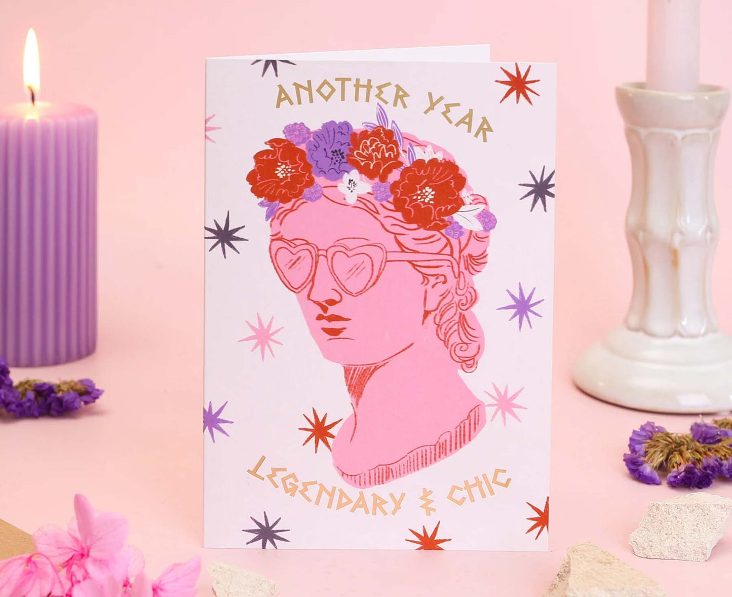 Legendary & Chic Greek Goddess Gold Foiled Birthday Card