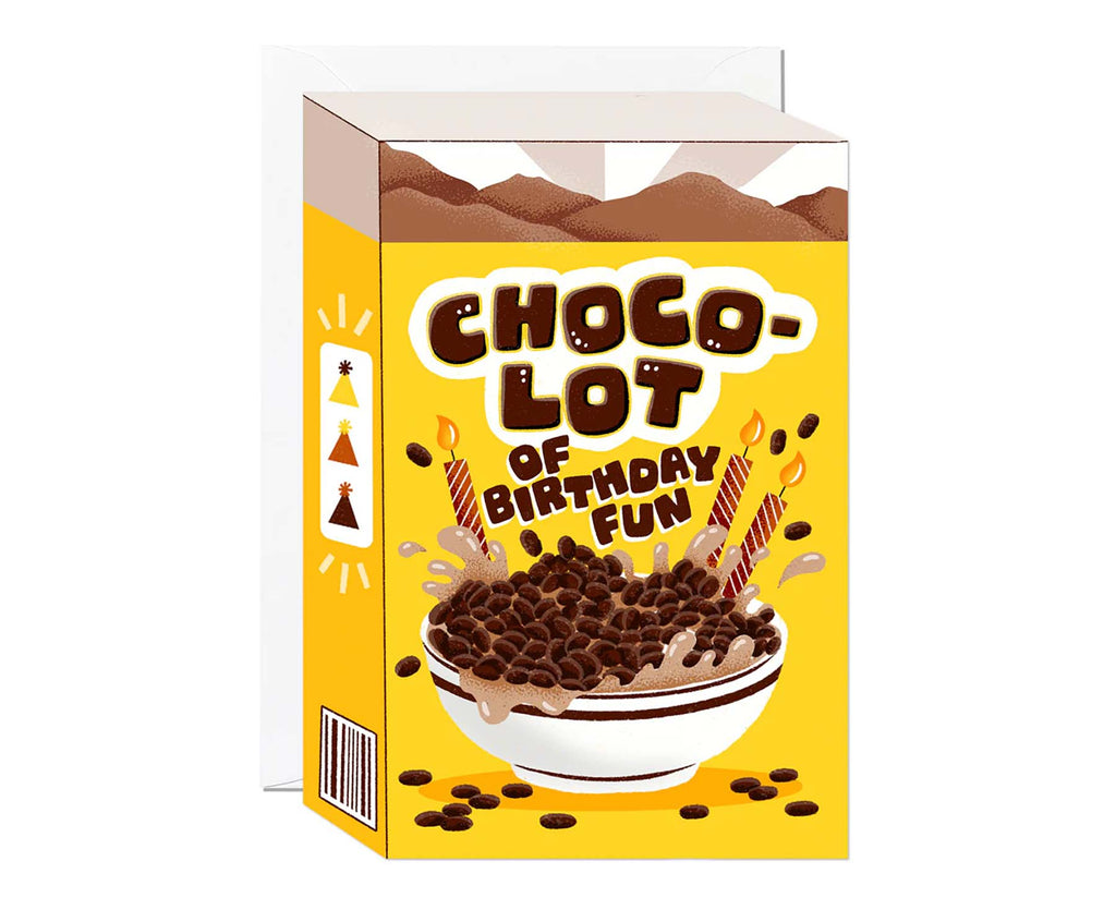 Choco-Lot Cereal Spot Gloss Birthday Card