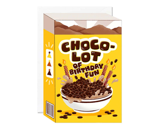 Choco-Lot Cereal Spot Gloss Birthday Card