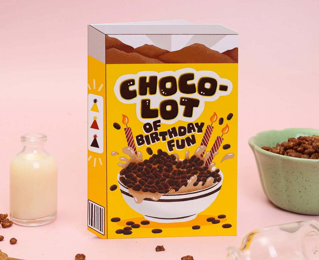 Choco-Lot Cereal Spot Gloss Birthday Card