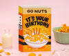 Go Nuts Cereal Spot Gloss Birthday Card