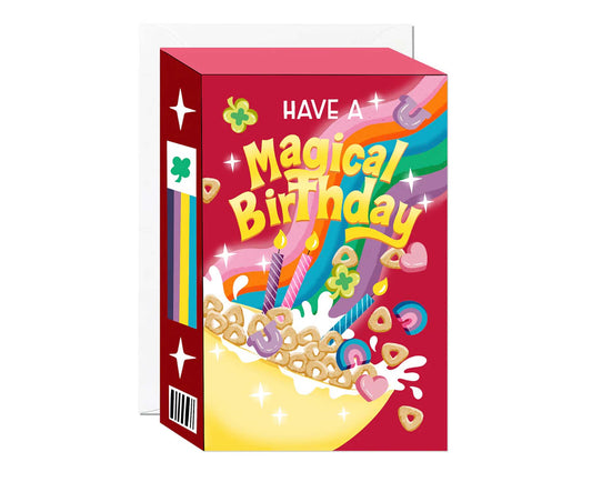 Charming Magical Birthday Cereal Spot Gloss Birthday Card