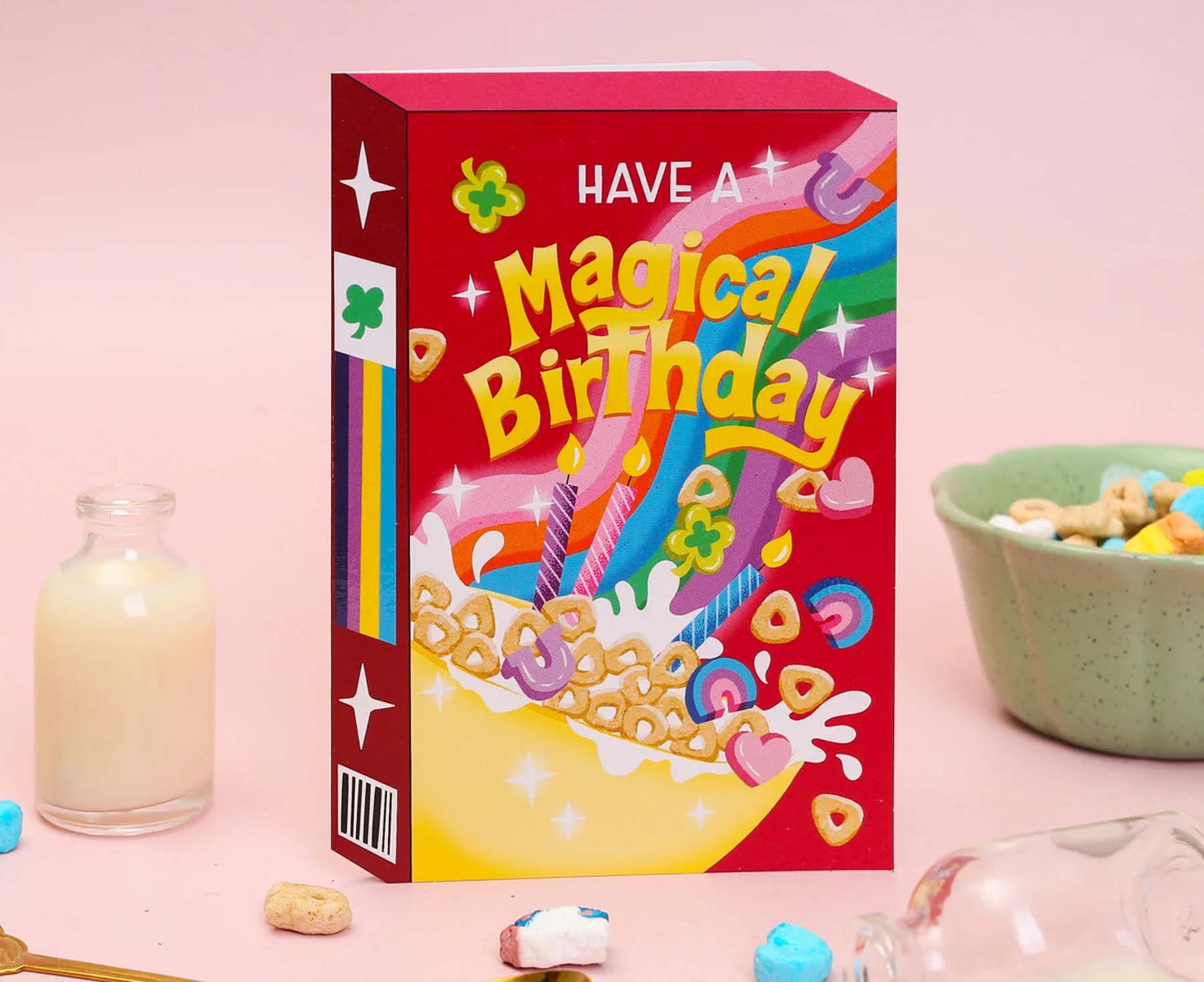 Charming Magical Birthday Cereal Spot Gloss Birthday Card