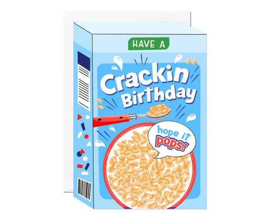 Crackin Birthday Cereal Spot Gloss Birthday Card