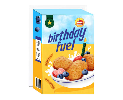 Birthday Fuel Cereal Spot Gloss Birthday Card