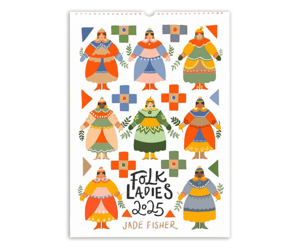 Folk Ladies 2025 Wall Calendar