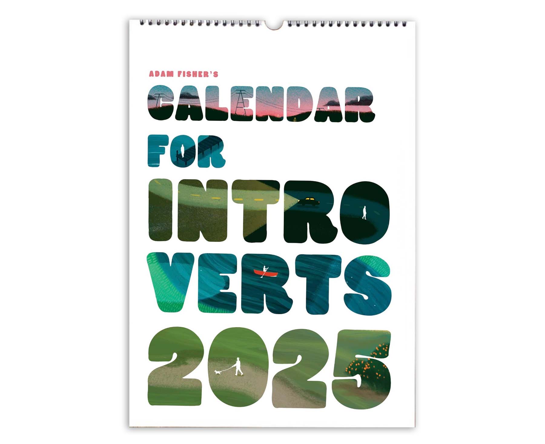 Calendar for Introverts 2025 Wall Calendar The Letter Arty