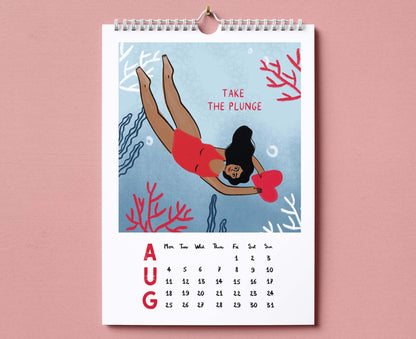 Uplifting & Encouraging Illustrated 2025 Calendar