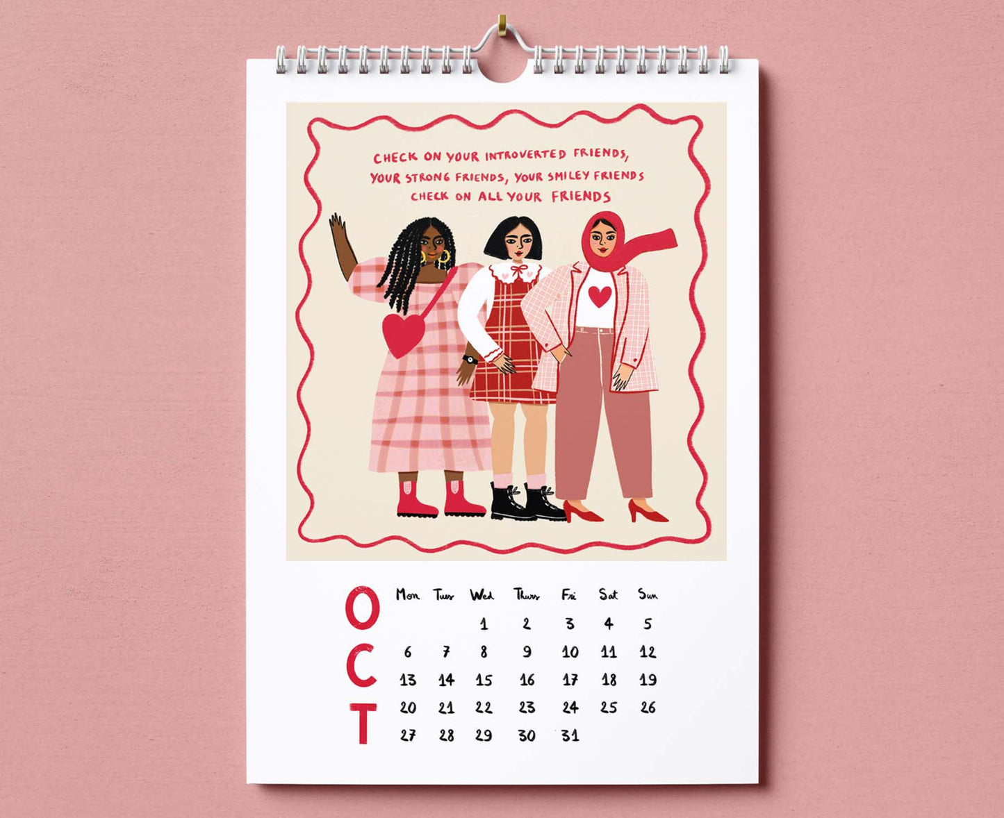 Uplifting & Encouraging Illustrated 2025 Calendar