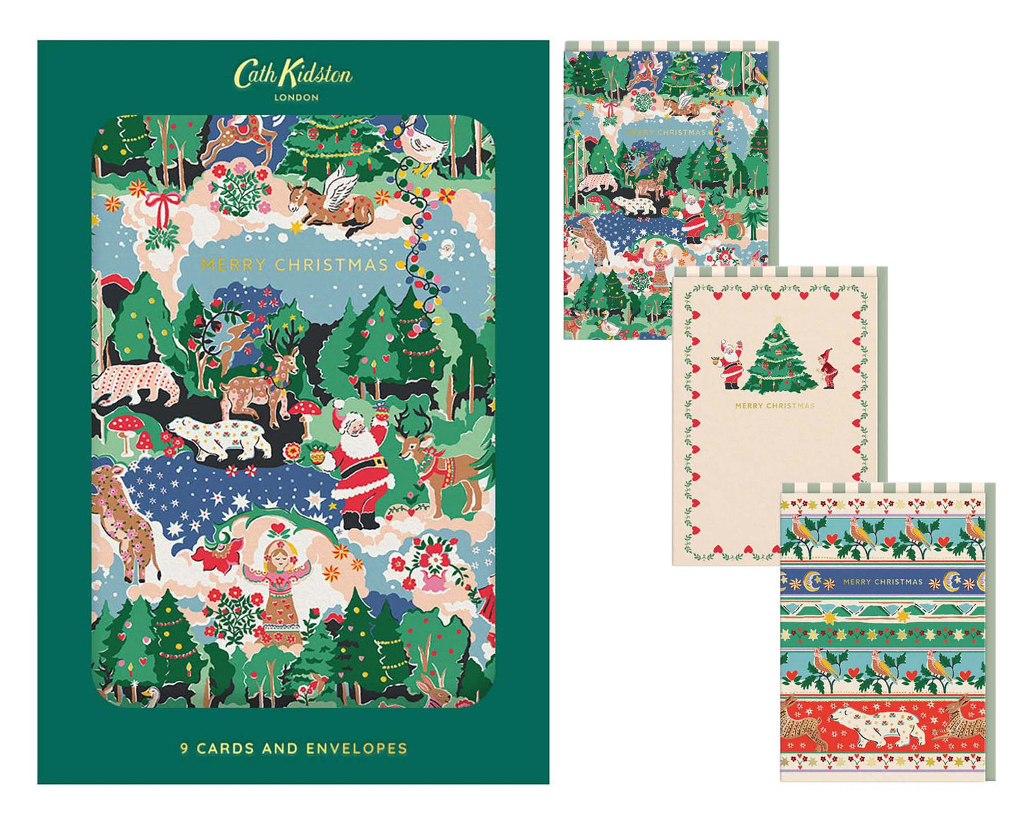 Pack of 9 Cath Kidston Christmas Legends Christmas Cards