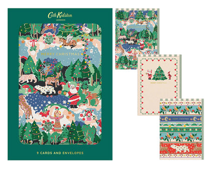 Pack of 9 Cath Kidston Christmas Legends Christmas Cards
