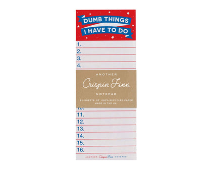 Dumb Things Note Pad