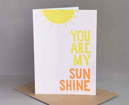 You Are My Sunshine Letterpress Card
