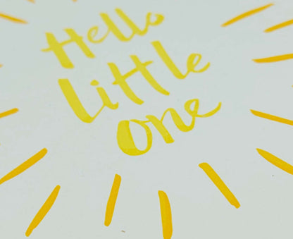 Hello Little One Letterpress New Baby Card