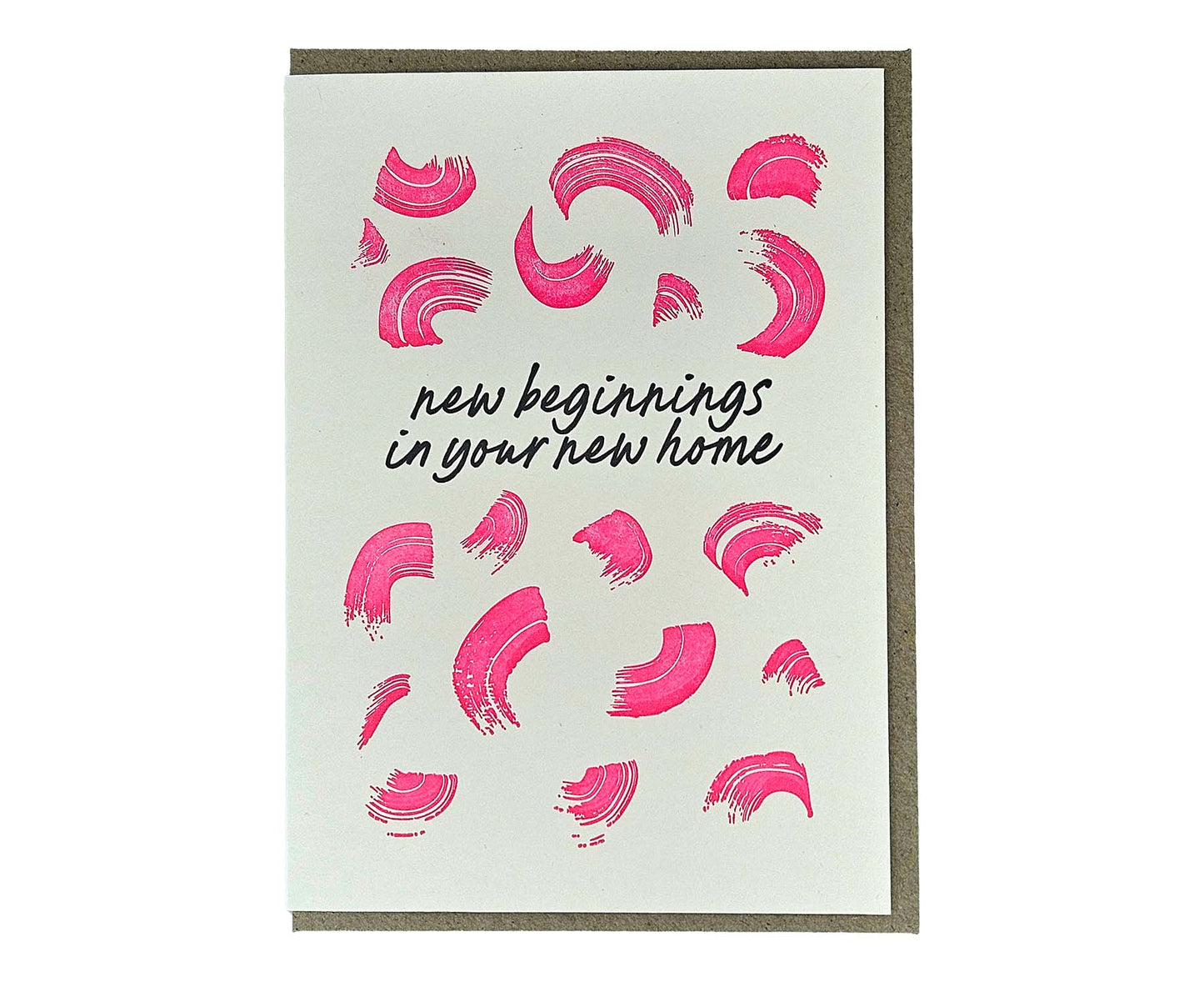 New Beginnings Letterpress New Home Card