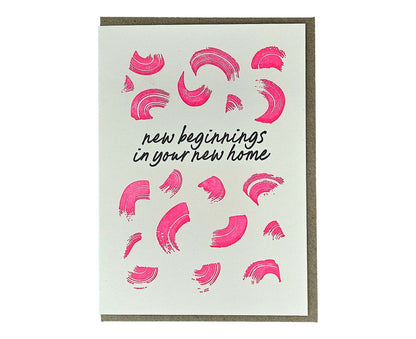 New Beginnings Letterpress New Home Card
