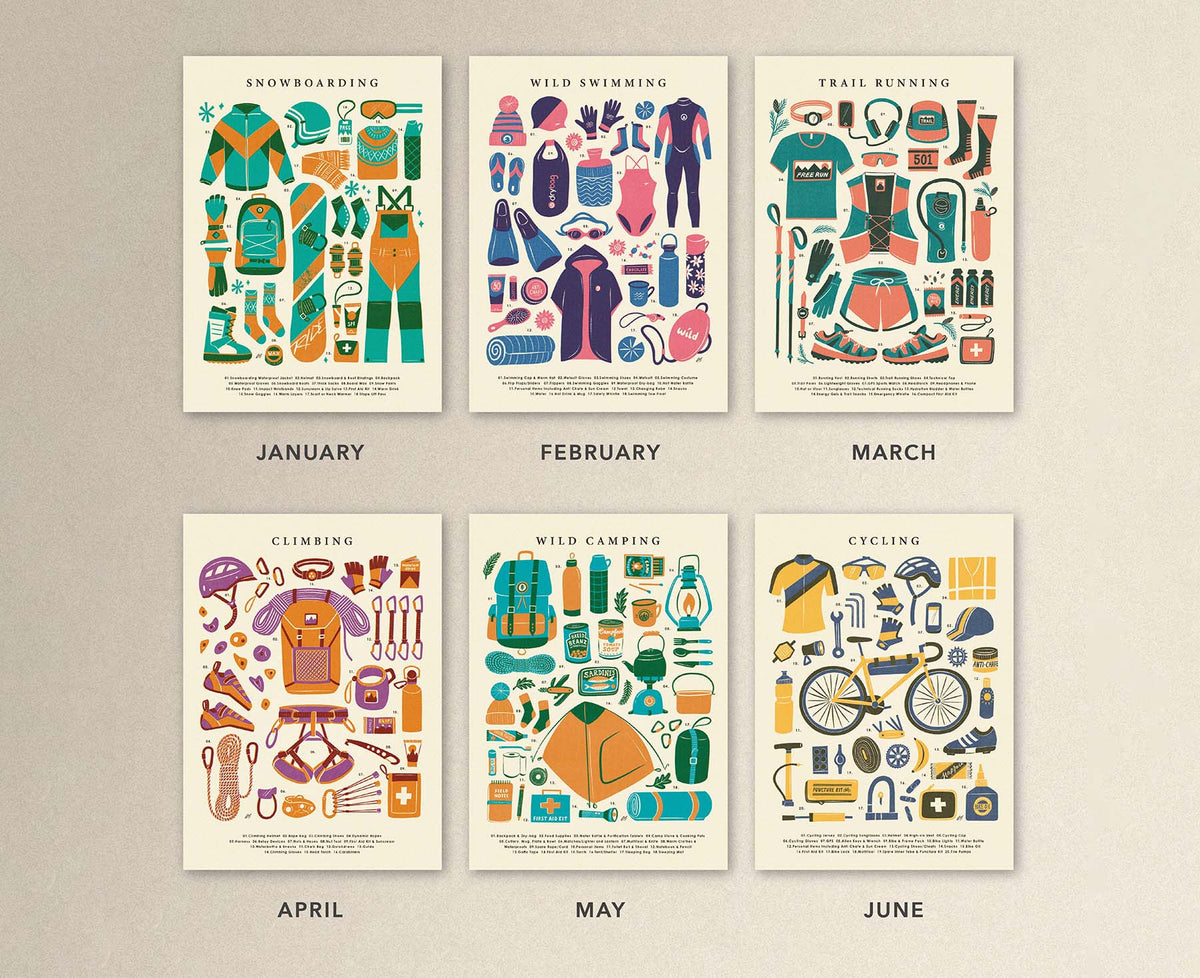 Outdoor Adventure Activities Illustrated 2027 Calendar & Planner
