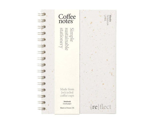 A5 Wirebound Cafe Grounds Notebook with lined pages