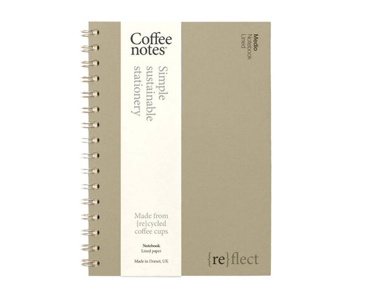 A5 Wirebound 'Camel Tweed' Tailor's Notebook with lined pages