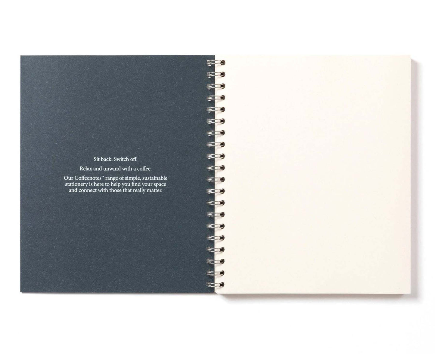 A5 Wirebound 'Navy Wool' Tailor's Notebook with plain pages