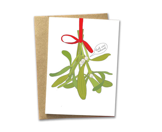 Mistletoe Funny Christmas Card