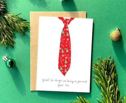 Good Tie-dings Festive Tie Funny Christmas Card