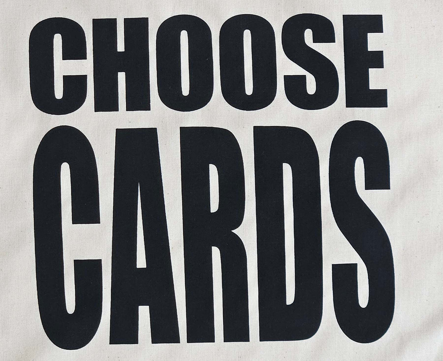'Choose Cards' Screenprinted Tote Bag