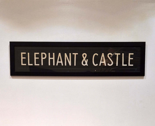 Elephant & Castle Framed London Bus Blind Clearance