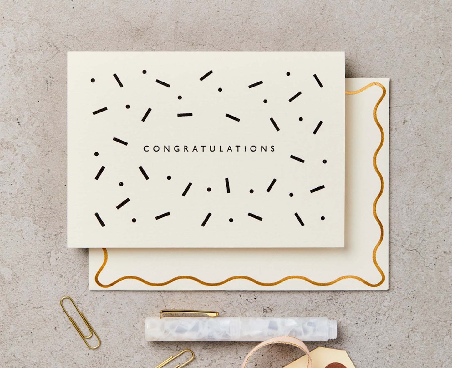 Handprinted Confetti Congratulations Card