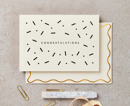 Handprinted Confetti Congratulations Card