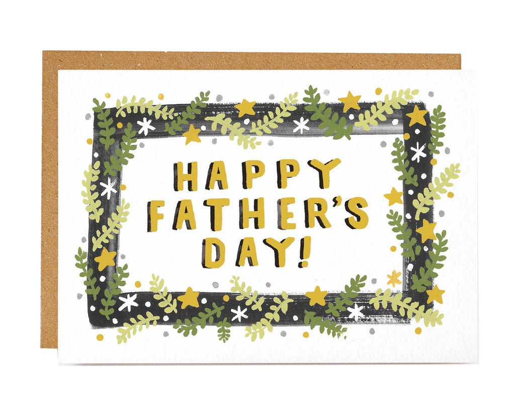 Foliage Border Father's Day Card