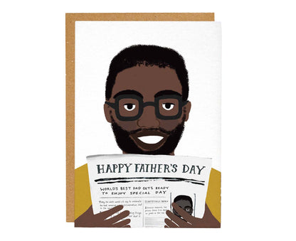 World's Best Dad Headline Black Dad Father's Day Card