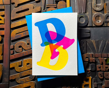 Dad Typography Letterpress Father's Day Card