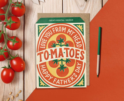 Tomatoes Vintage Seed Packet Father's Day Card