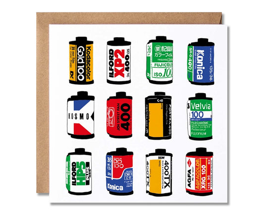 35mm Camera Films Illustrated Card