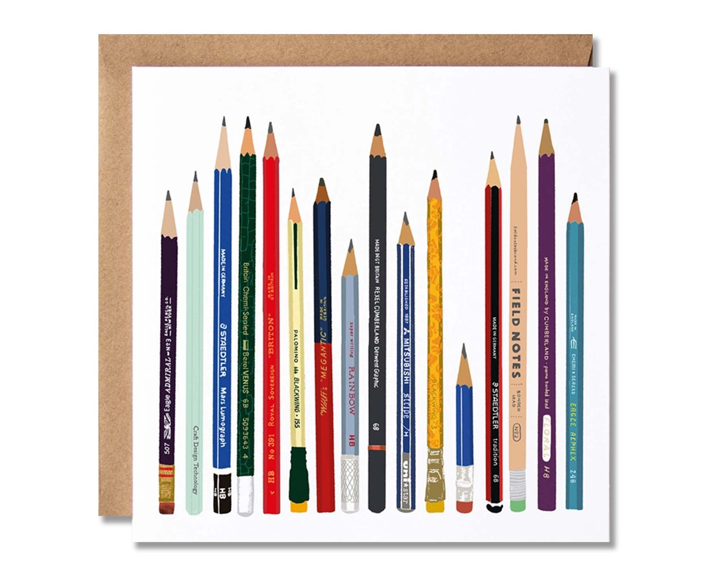 Pencils Illustrated Card