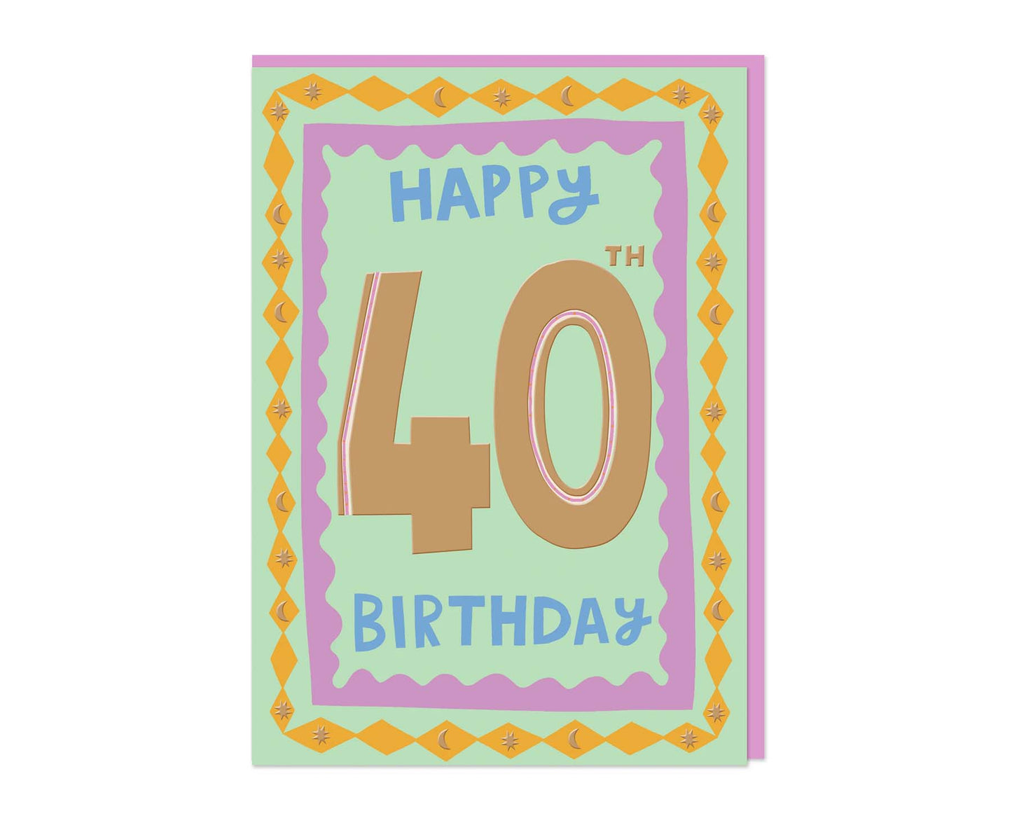 Happy 40th Birthday Gold Foiled Birthday Card