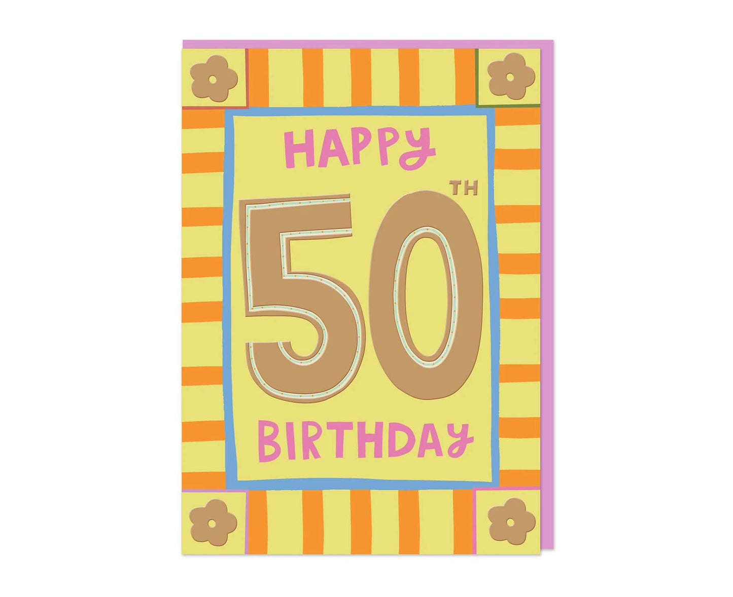 Happy 50th Birthday Gold Foiled Birthday Card