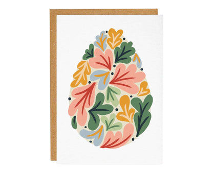 Floral Easter Egg Easter Card