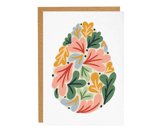 Floral Easter Egg Easter Card