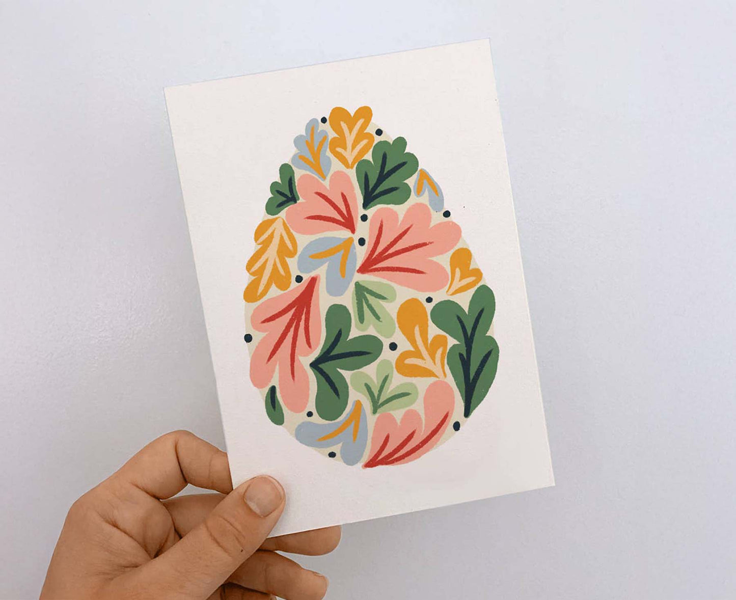 Floral Easter Egg Easter Card